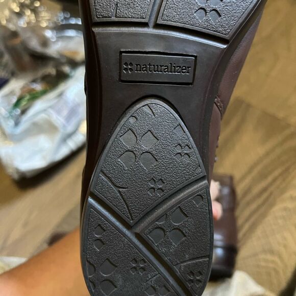 Naturalizer Brown Leather Booties Size 8.5 - Picture 12 of 14